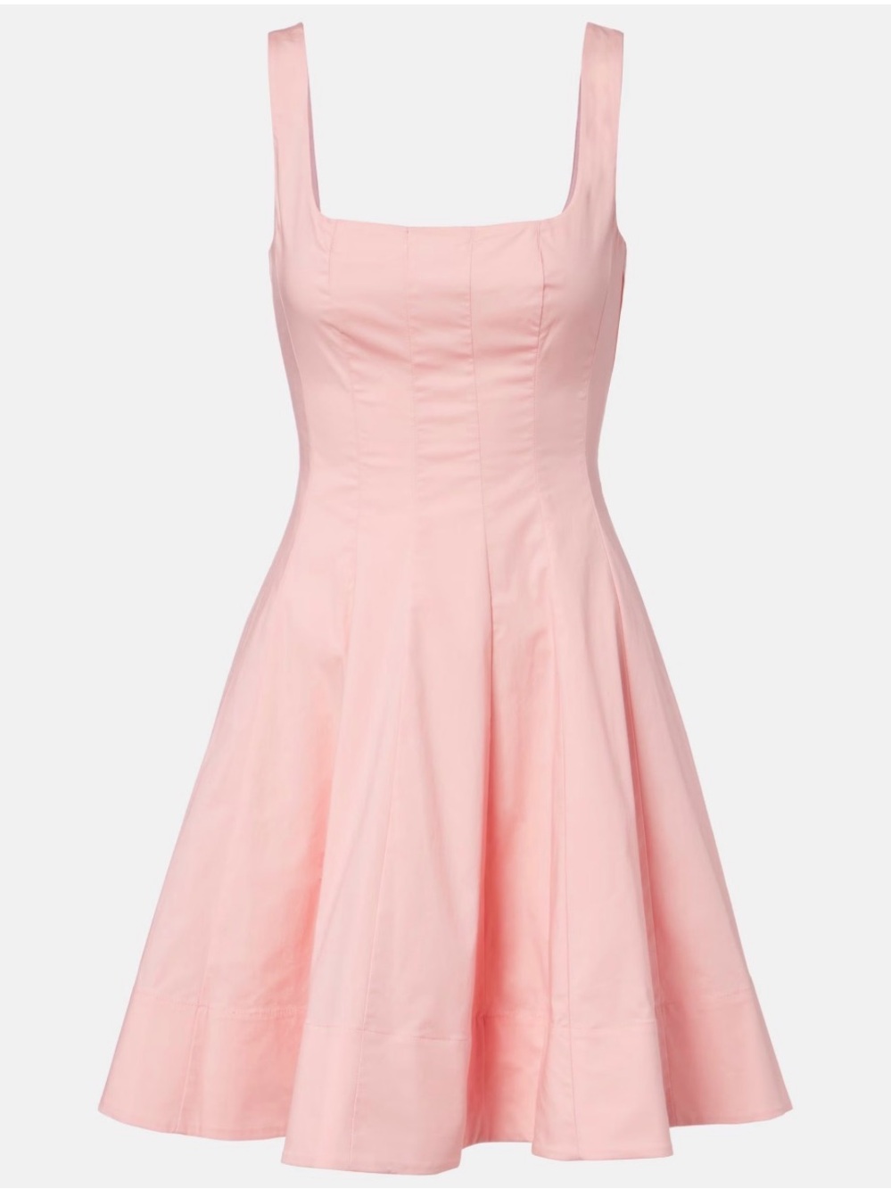 NWT STAUD Wells Mini Dress Pearl Pink Cotton Poplin Size 10